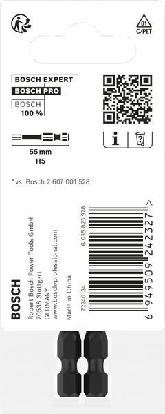 BITS BOSCH IMPACT H5 55MM 2ST