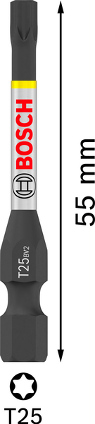 BITS BOSCH IMPACT T25 55MM 15ST