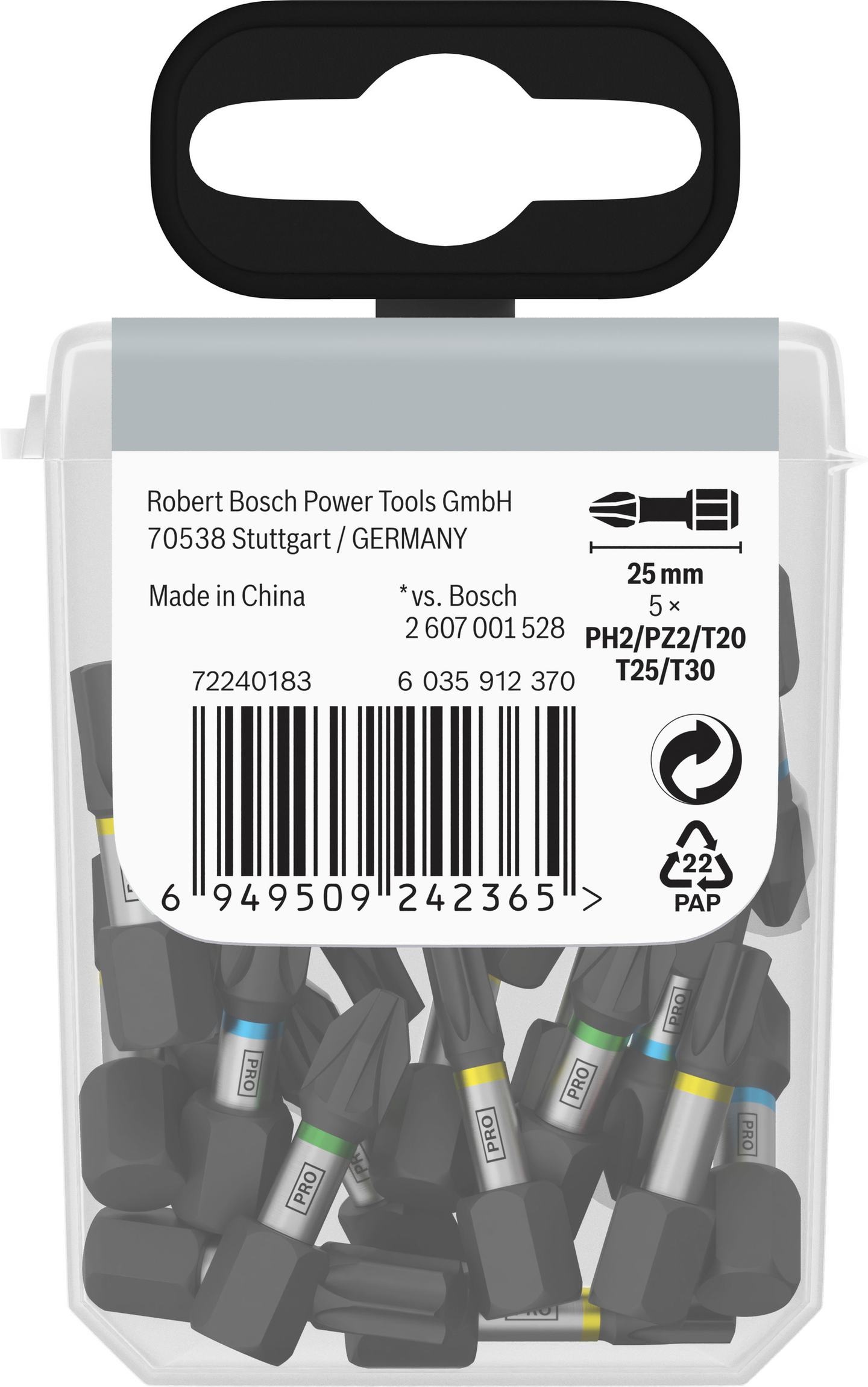 BITSSET BOSCH IMPACT PH/PZ/T 25MM, 25 DELAR