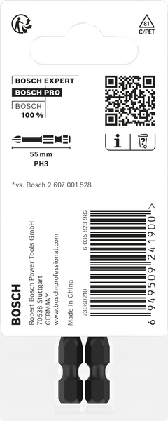 BITS BOSCH IMPACT PH3 55MM 2ST
