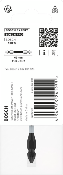 BITS BOSCH IMPACT PH2/PH2 65MM