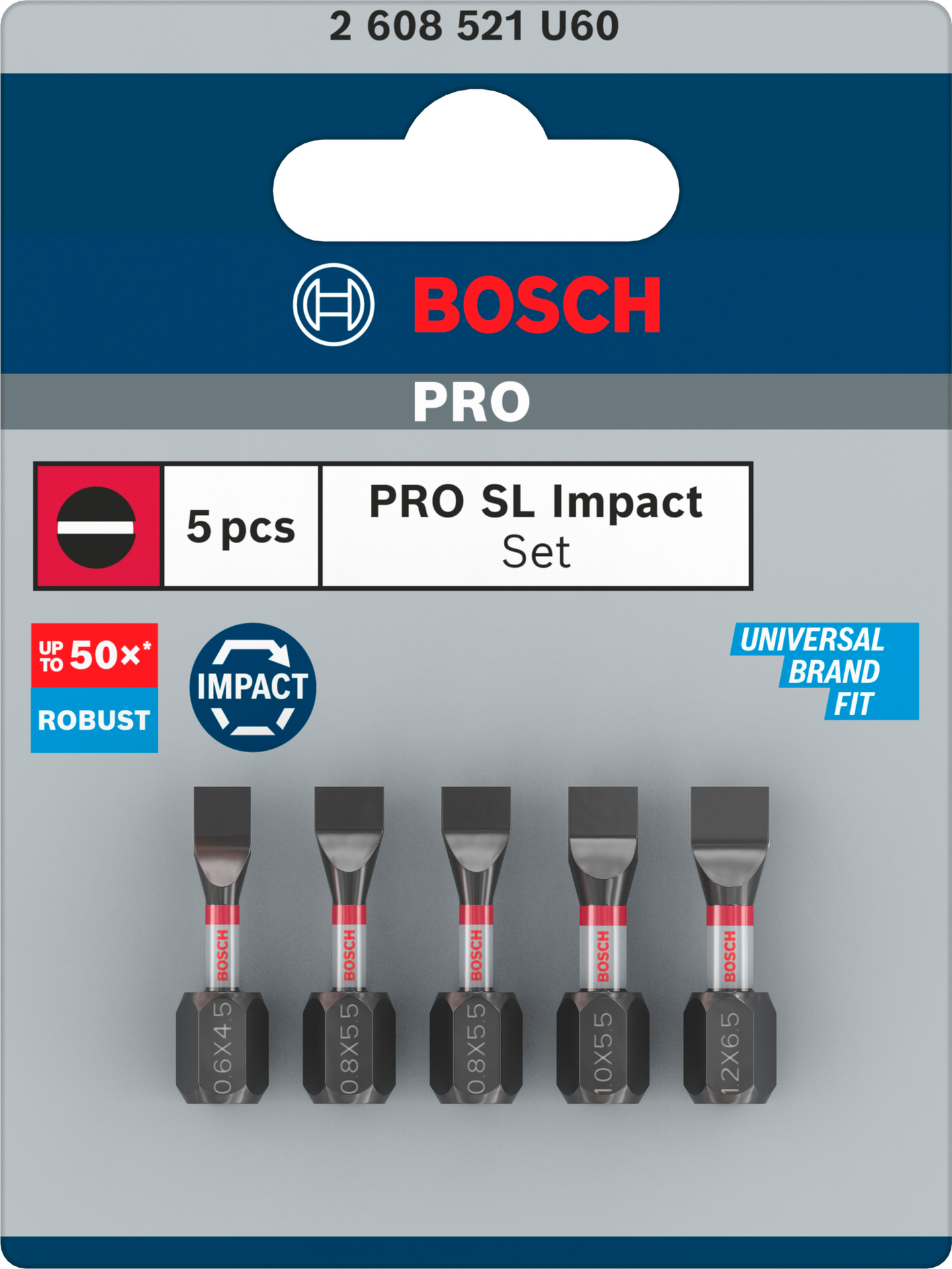 BITSSET BOSCH IMPACT SL4,5-6,5 25MM, 5 DELAR