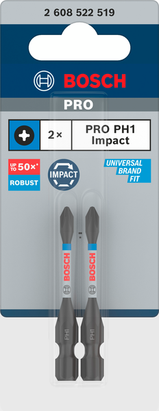 BITS BOSCH IMPACT PH1 55MM 2ST