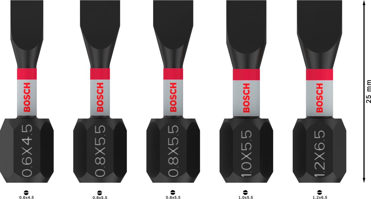 BITSSET BOSCH IMPACT SL4,5-6,5 25MM, 5 DELAR