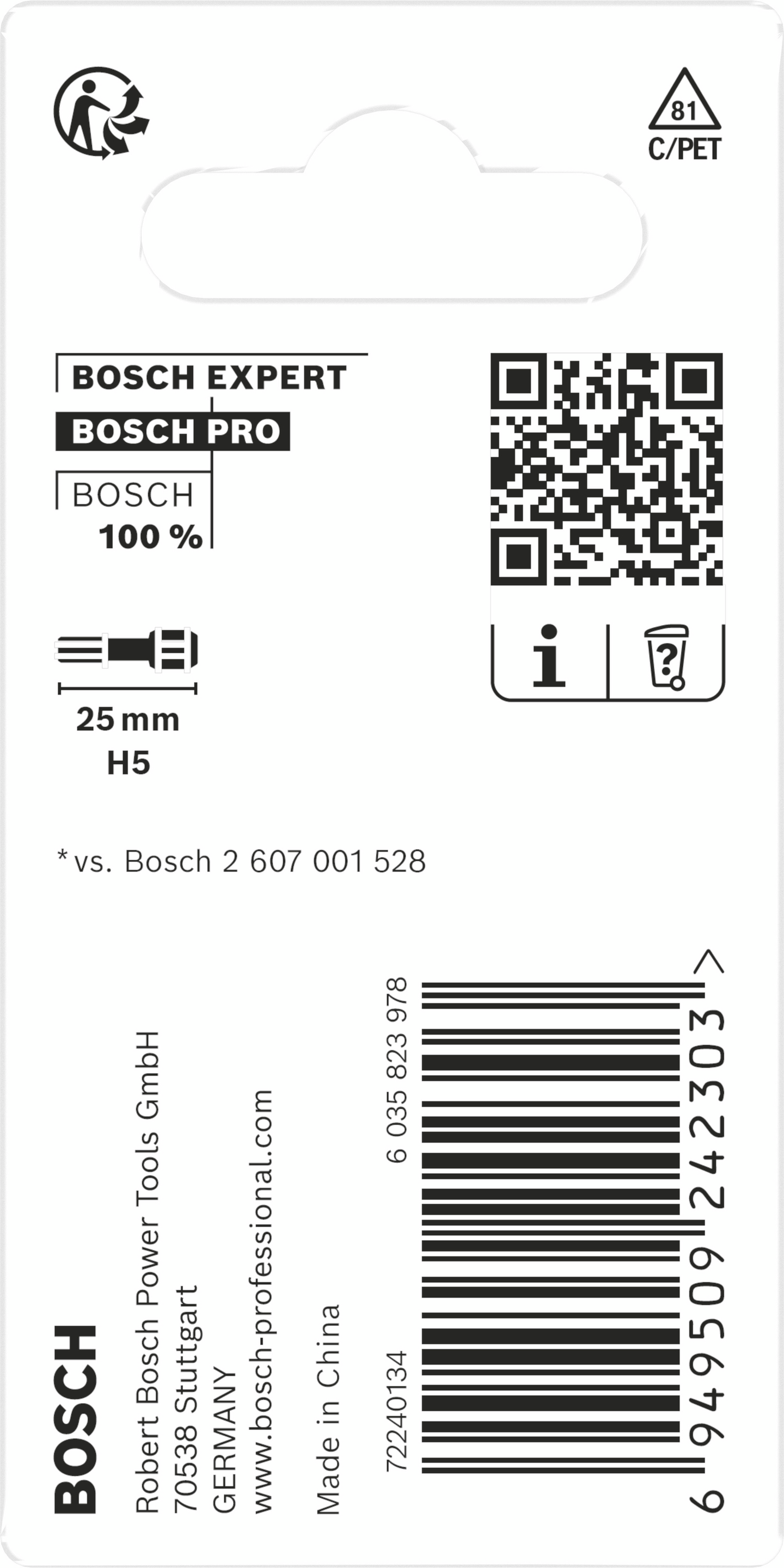 BITS BOSCH IMPACT H5 25MM 2ST