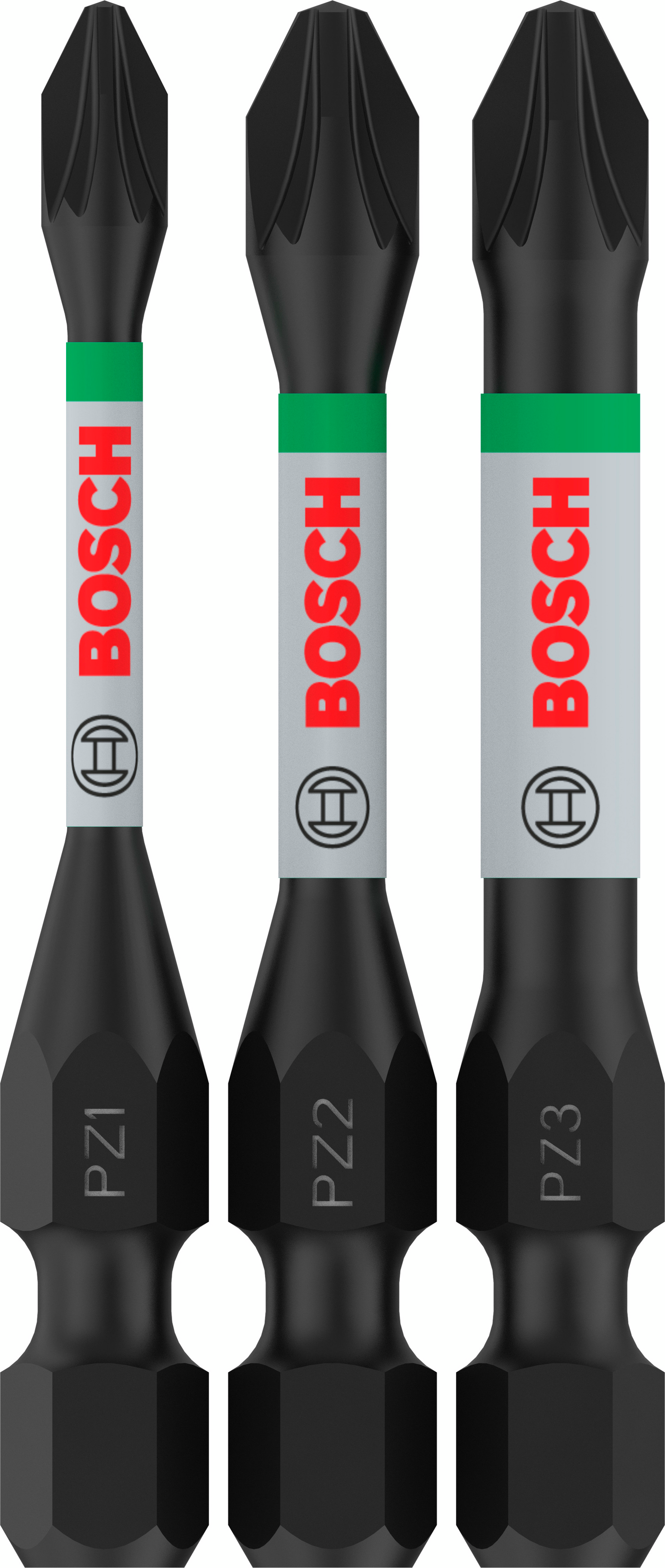 BITSSET BOSCH IMPACT PZ1/2/3 55MM, 3 DELAR