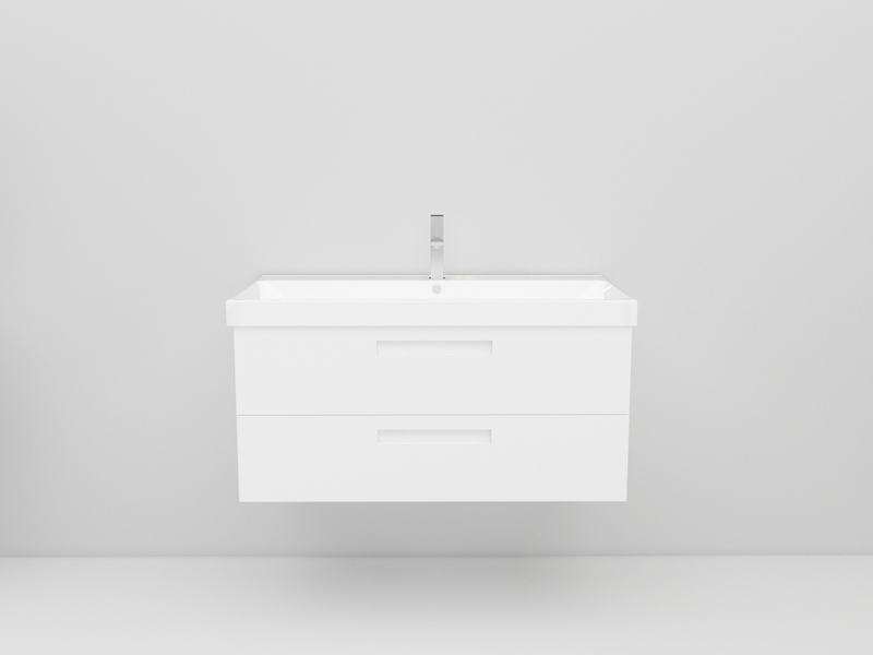 TVÄTTSTÄLLSSKÅP NORO RELOUNGE VIT HÖGGLANS 800