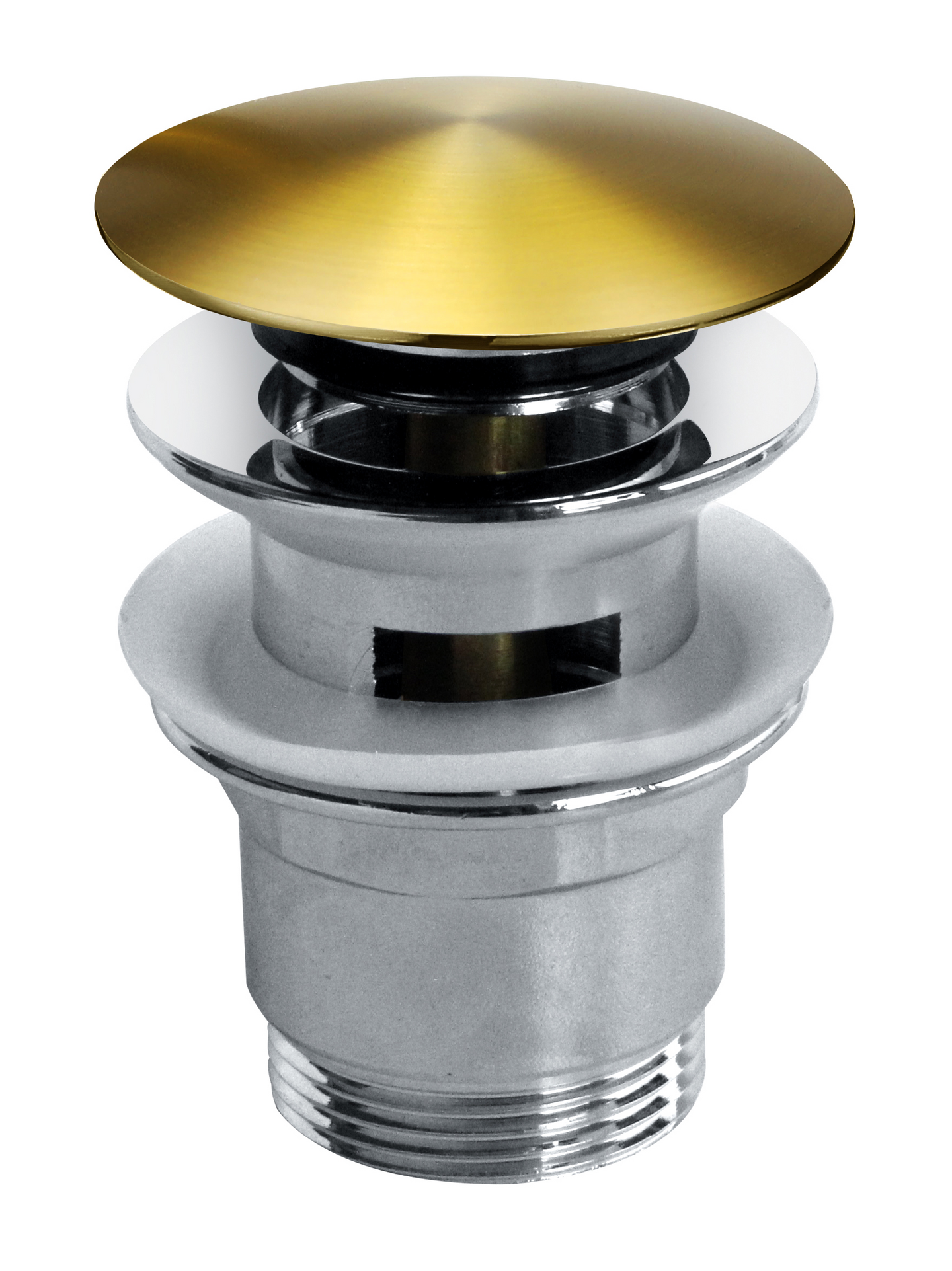 BOTTENVENTIL NORO PUSH FÖR, BRÄDDAVLOPP MÄSSING