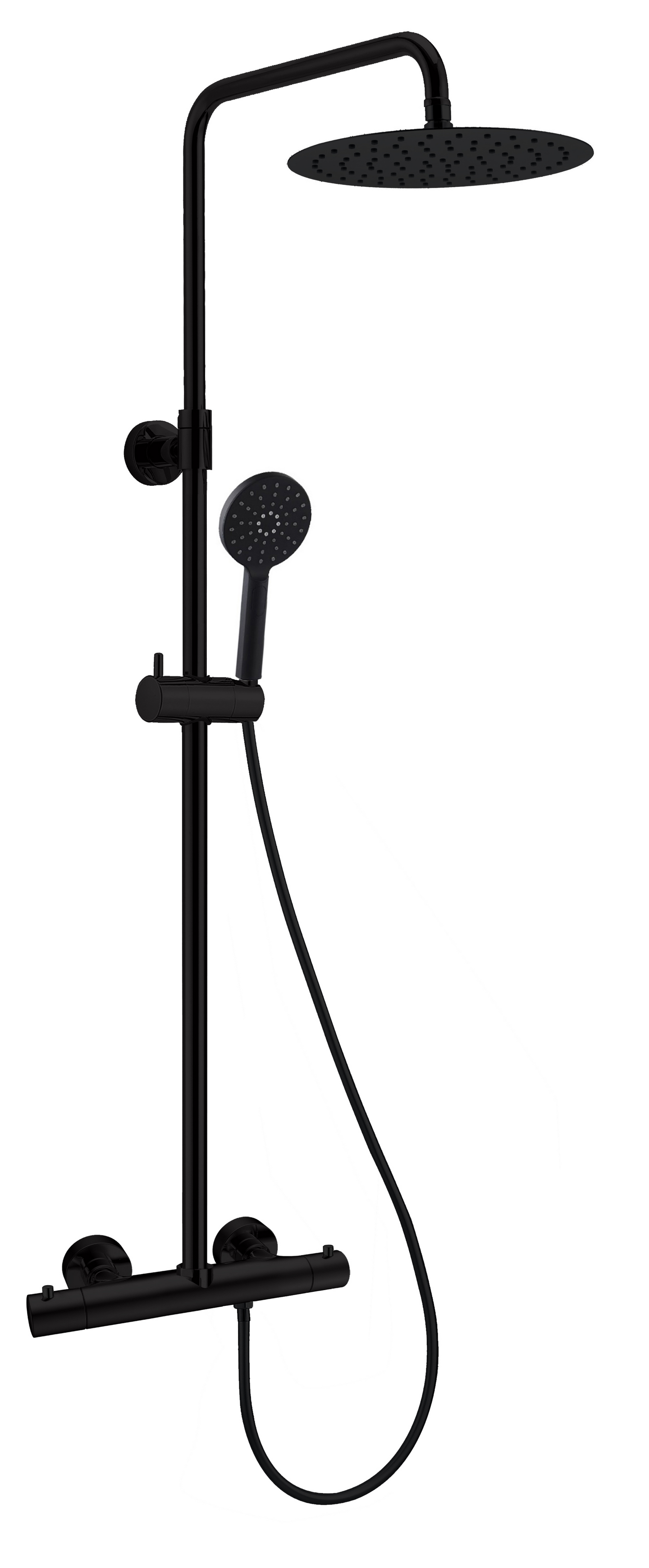 TAKDUSCH NORO STUDIO SVART M, DUSCHHUVUD 200MM