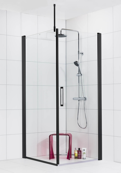 DUSCHHÖRN NORO FROST CONCEPT SVART, VÄGG 800 KLAR DÖRR 800