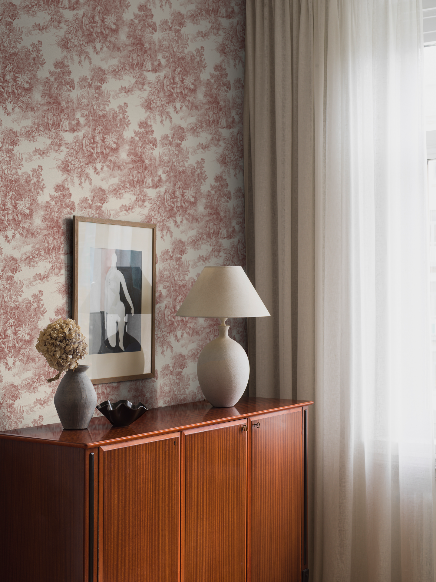 Kuitutapetti Boråstapeter Adorn 7768 Toile de Jouy 10,05m