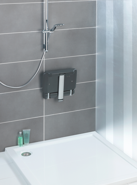 Kylpyhuoneistuin Wenko Secura 37x30,5x37,5-56,5 cm antrasiitti