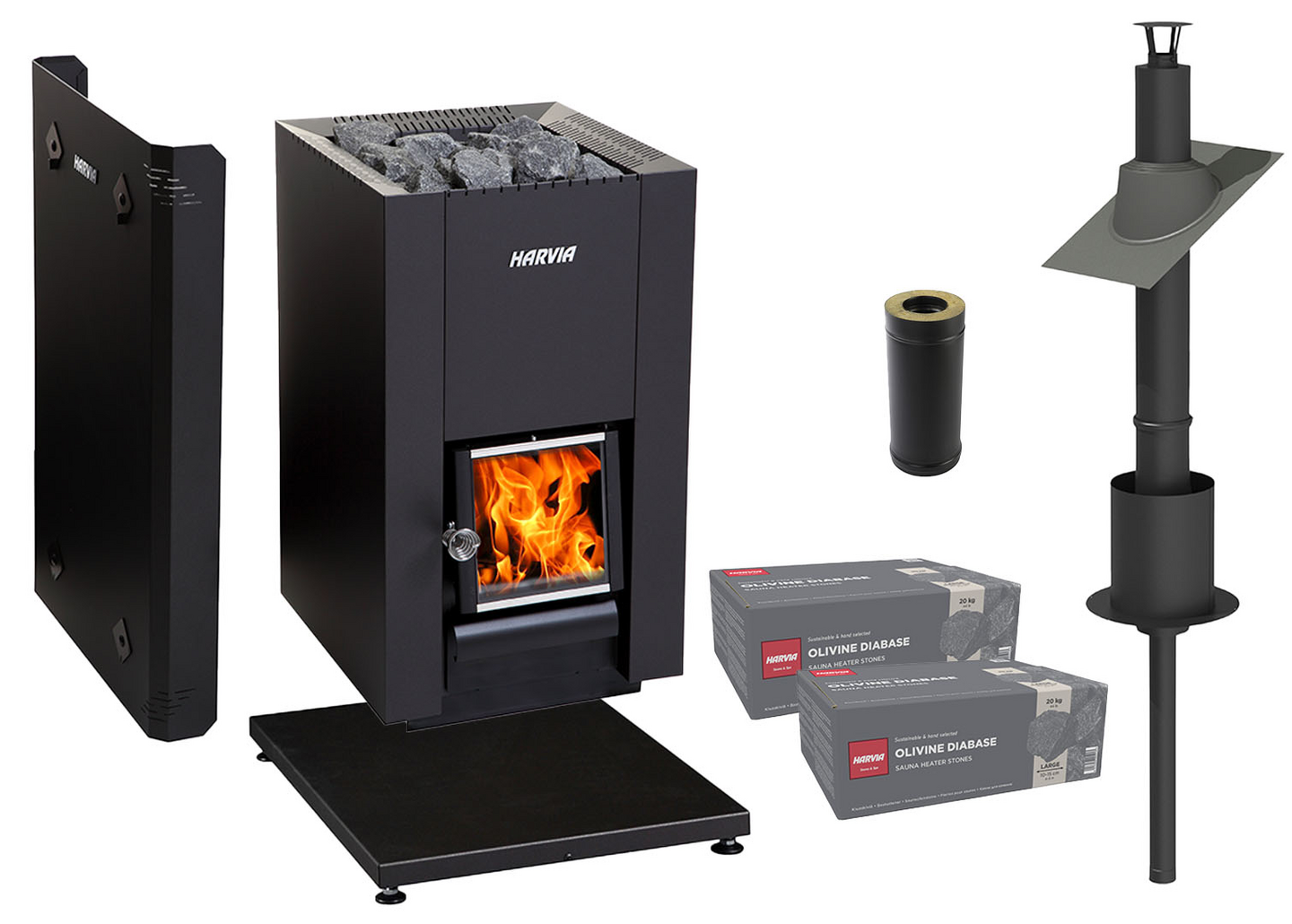 Kiuaspaketti Harvia Linear 16 Pihasauna Söderhamn 8,8m²