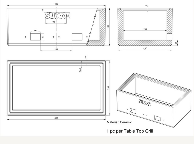 Hiiligrilli Kamado Sumo Hibachi