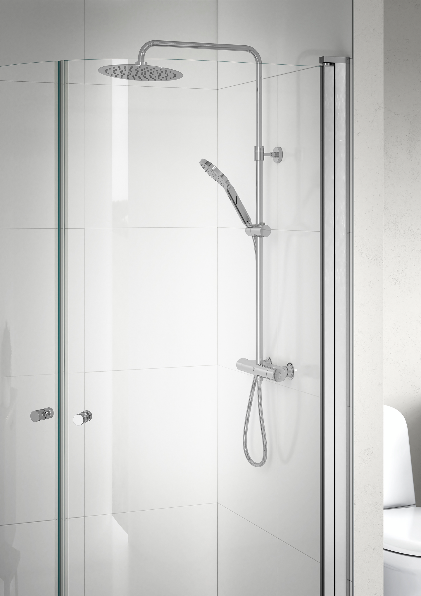 TAKDUSCH GUSTAVSBERG ATLANTIC & TVÄTTSTÄLLSBLANDARE ATLANTIC KROM