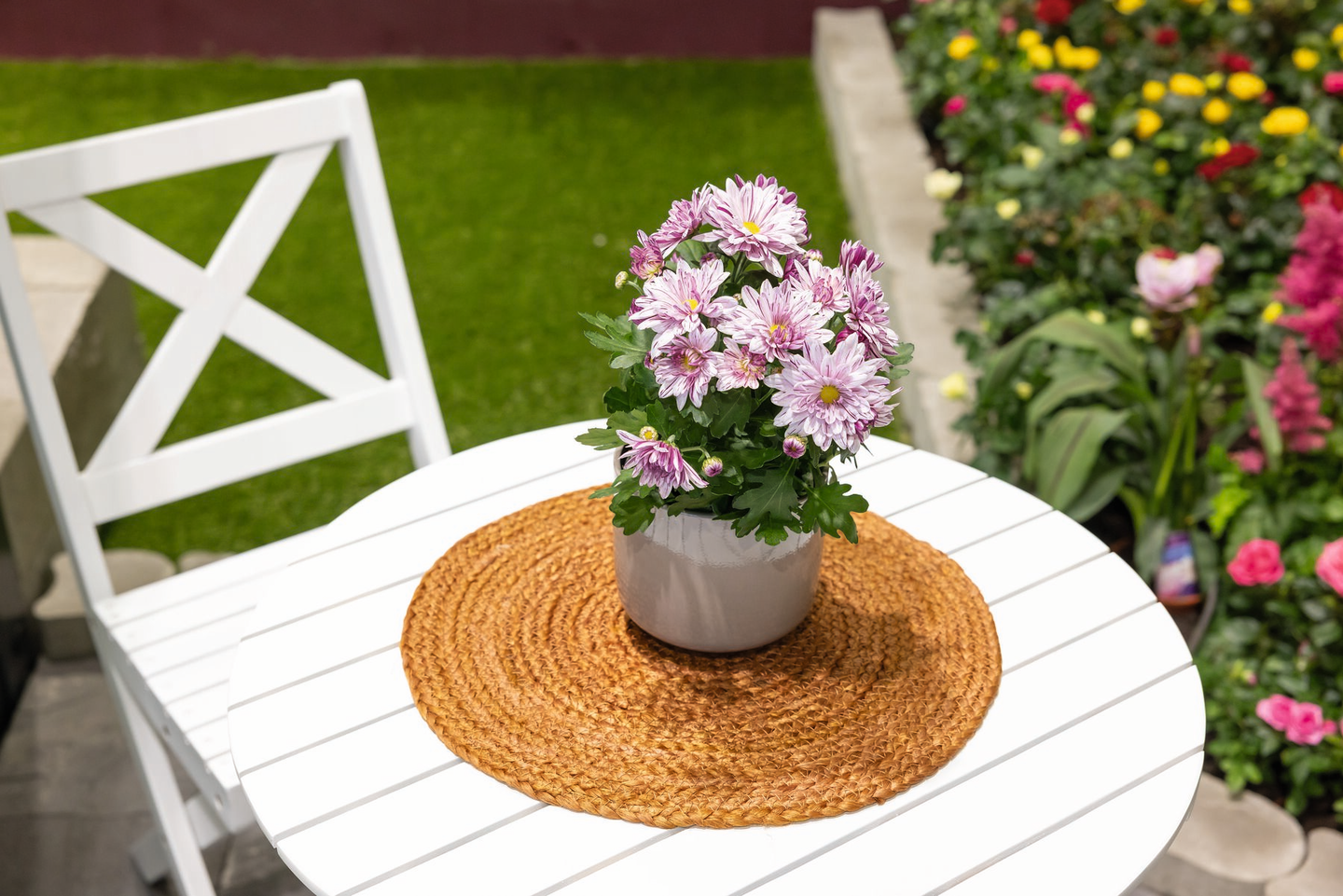 Pöytä Cello Patio halkaisija 60cm valkoinen