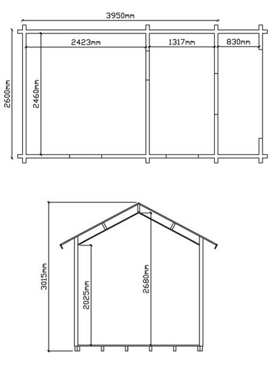 Pihasauna Tiira 10m² + terassi 2,3m²
