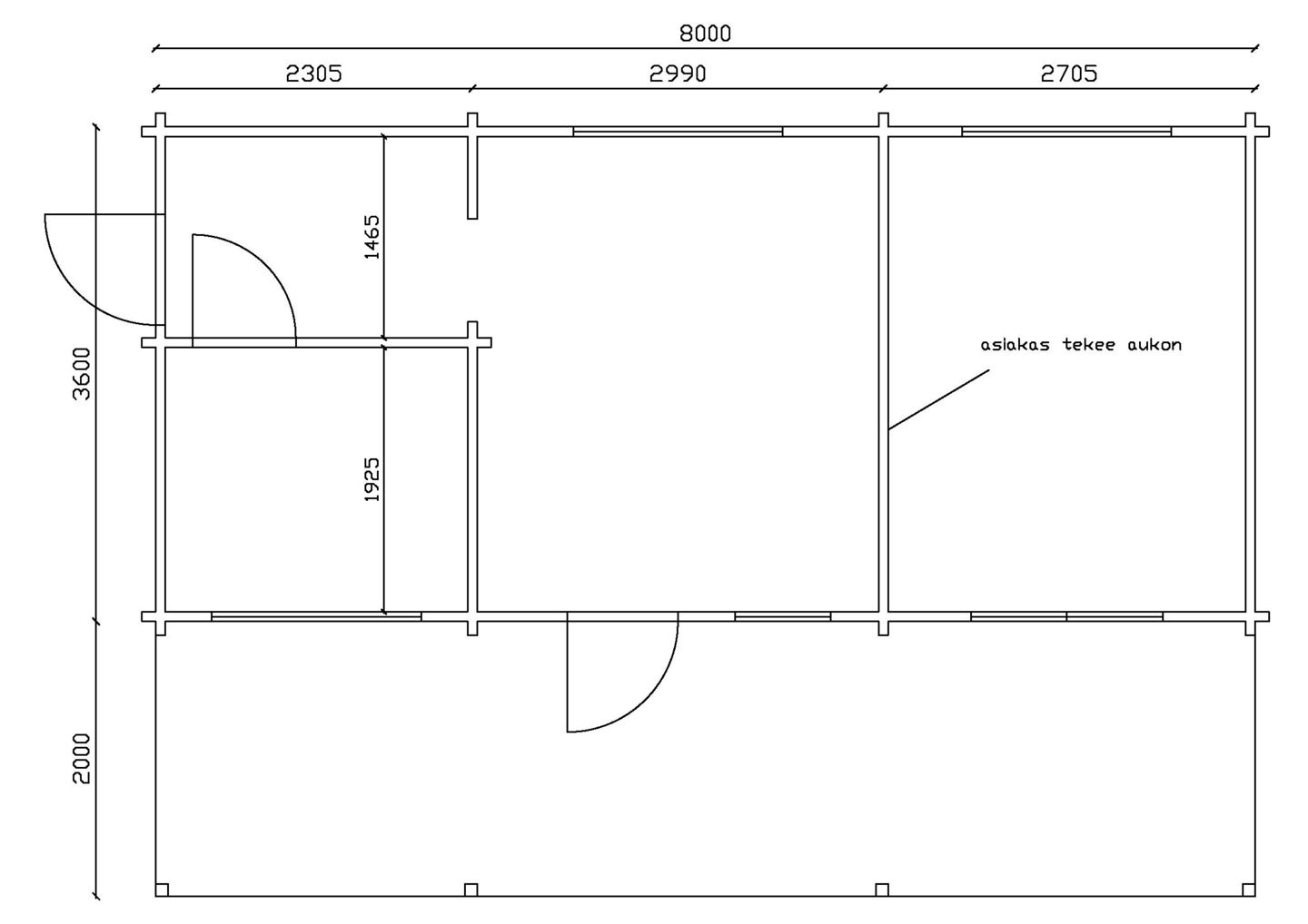 Mökki Rantasipi 29m² + terassi 16m²