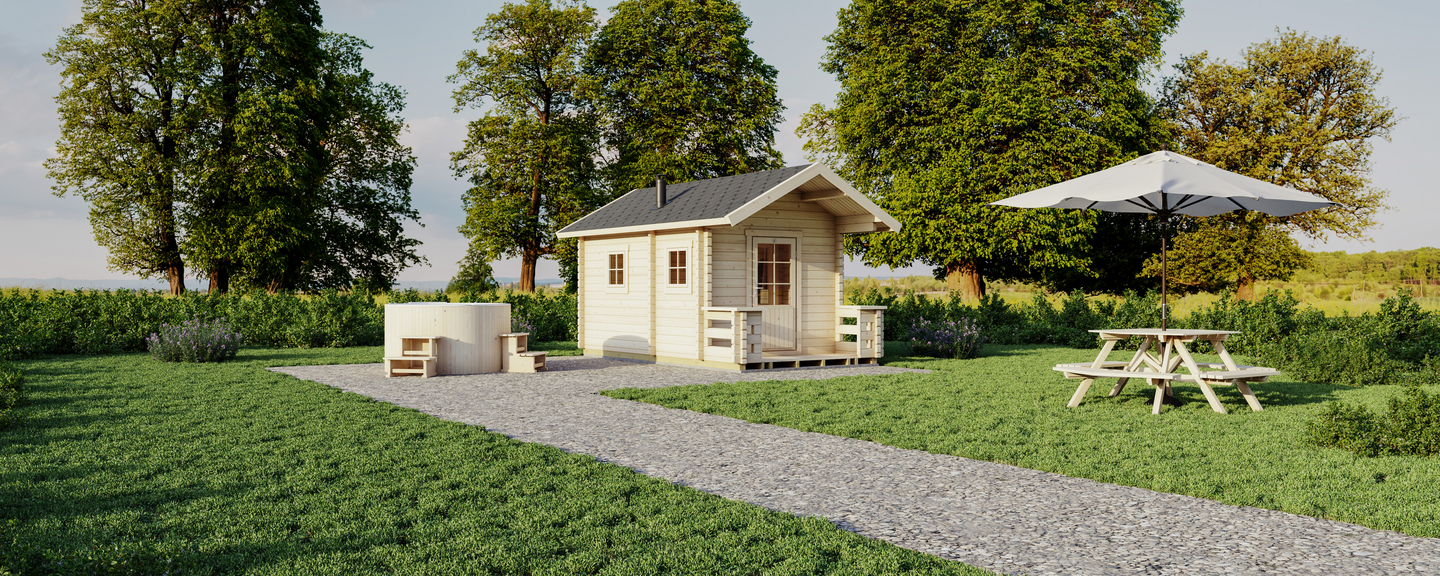 Pihasauna Tiira 10m² + terassi 2,3m²