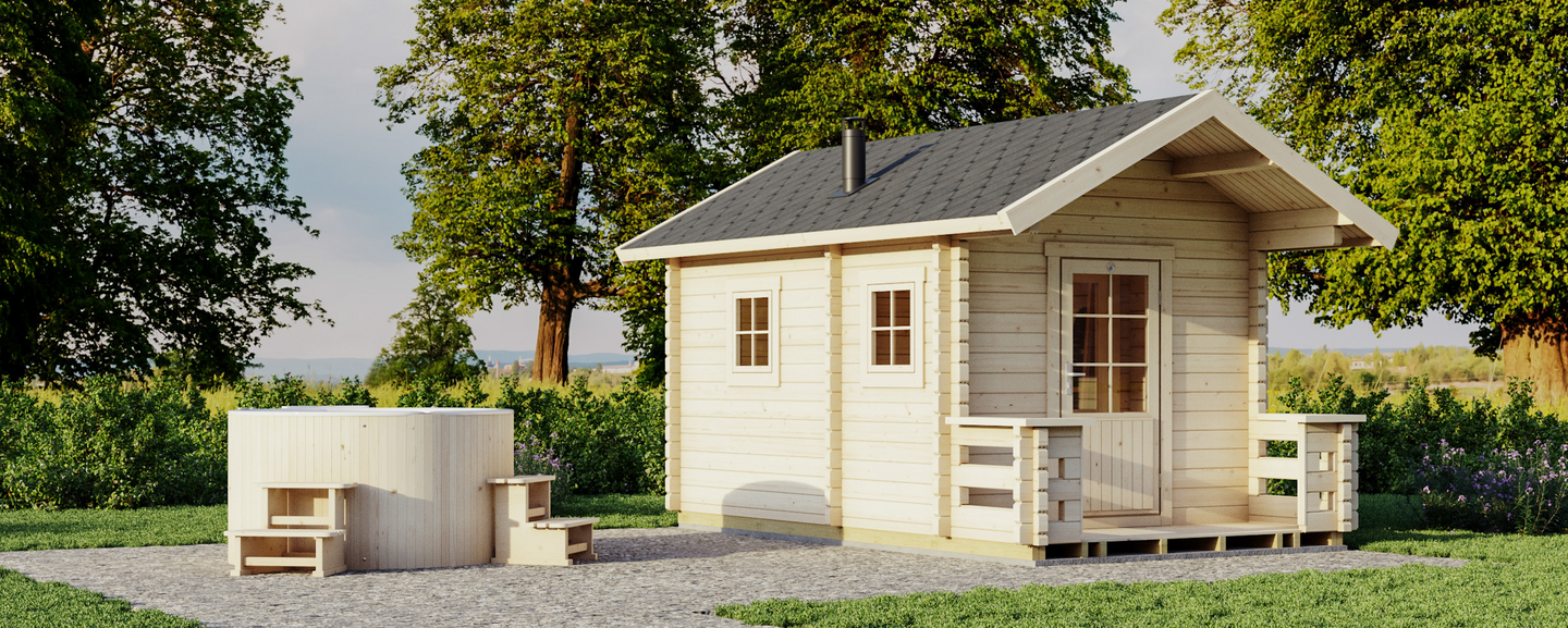 Pihasauna Tiira 10m² + terassi 2,3m²