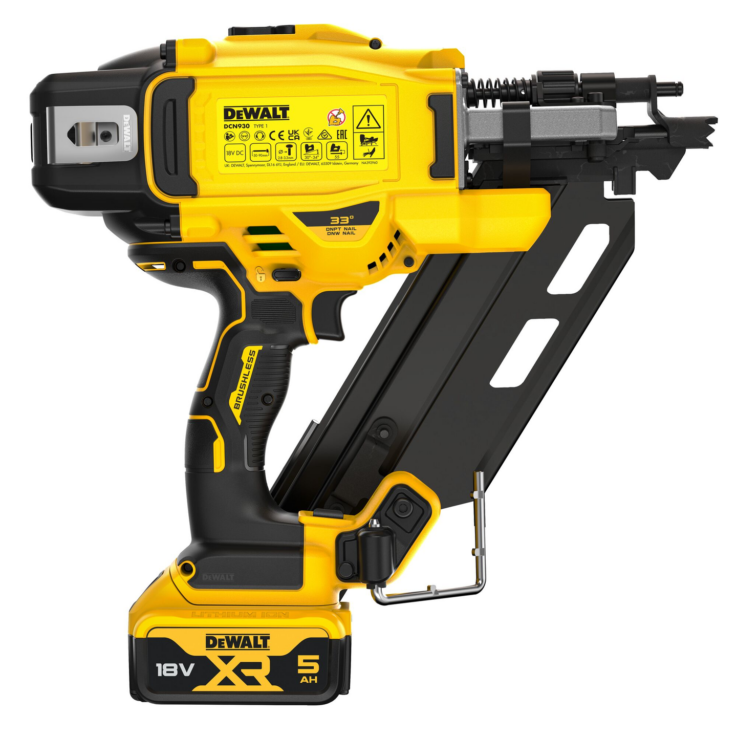 Akkurunkonaulain Dewalt DCN930P2 18V XR 2x5,0Ah salkku