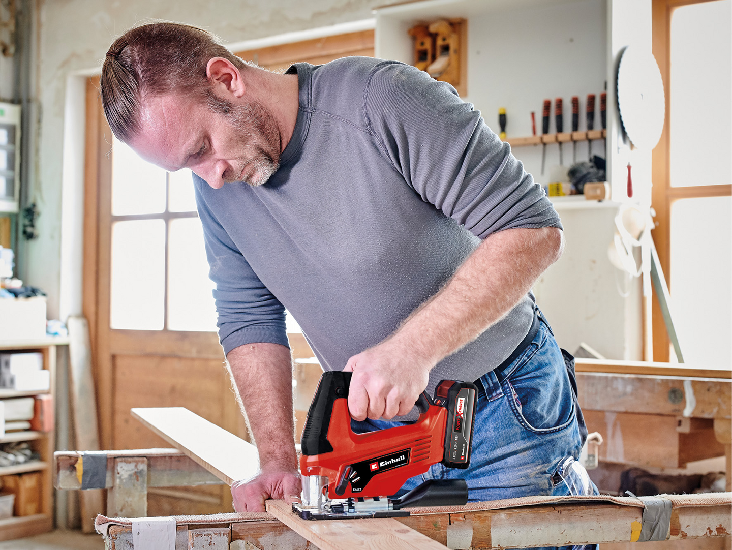 Akkupistosaha Einhell Power X-Change TC-JS 18/70 Li 1x2,5Ah