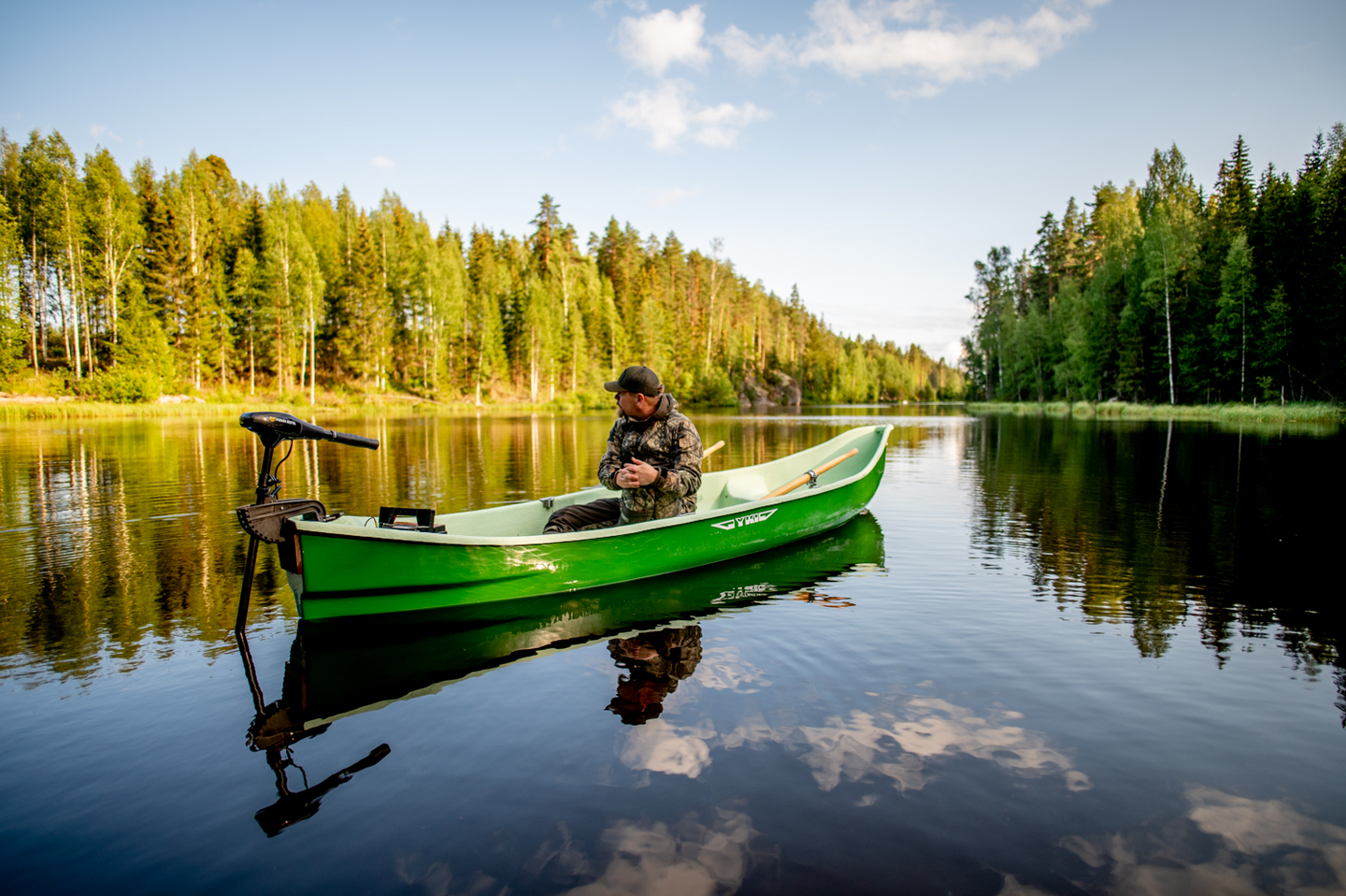 Venekanootti YKI 440 vihreä/vaaleanvihreä 1-kuorimalli