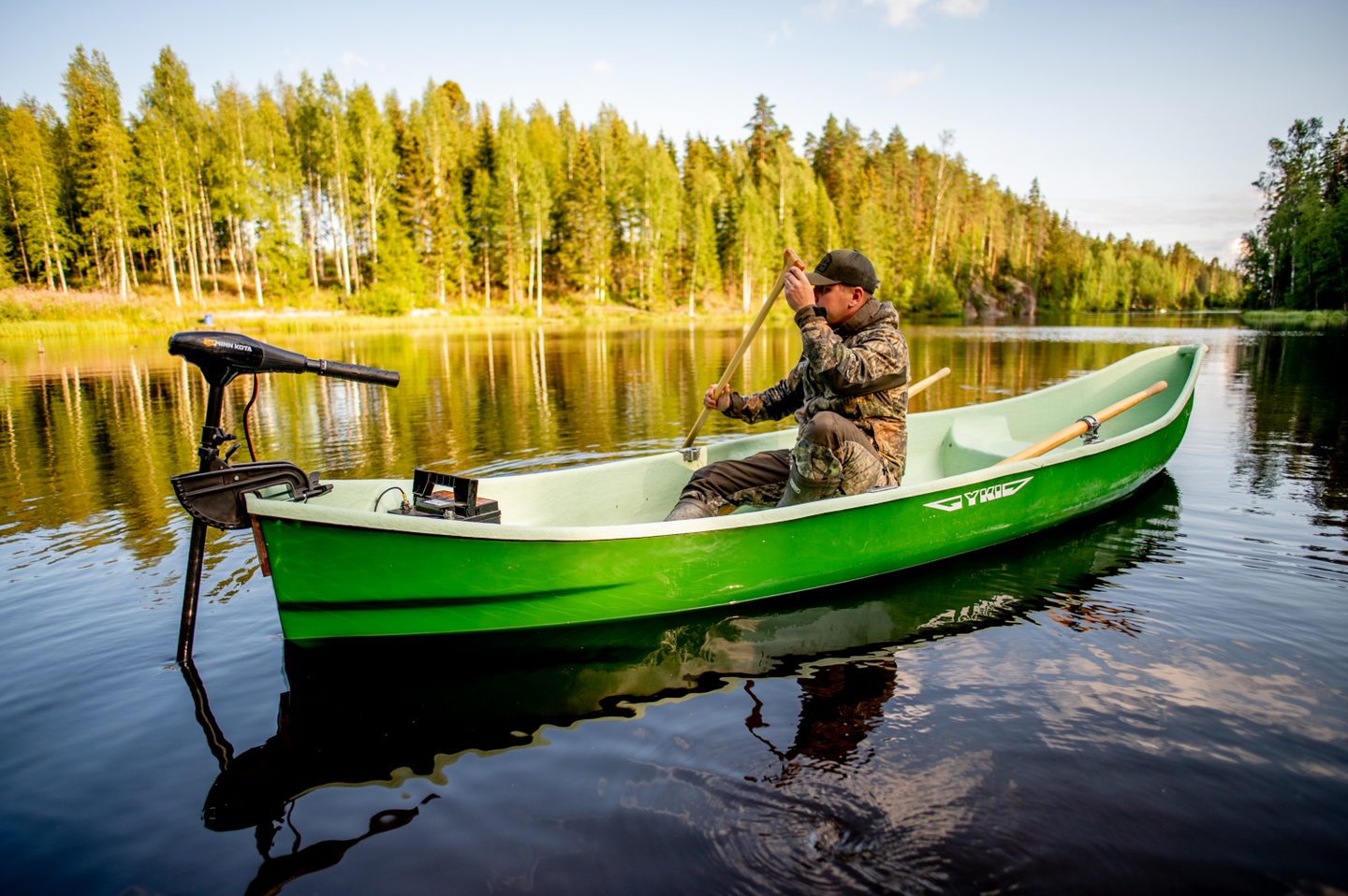 Venekanootti YKI 440 vihreä/vaaleanvihreä 1-kuorimalli