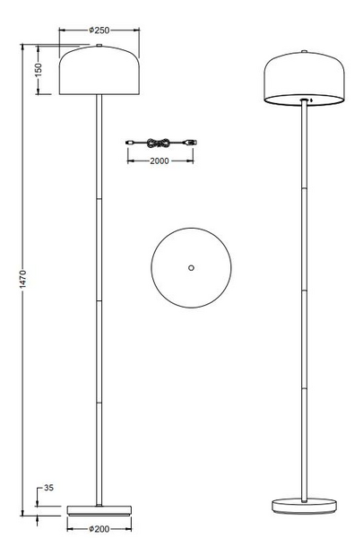 Lattiavalaisin TRIO Jeff led harjattu teräs ladattava