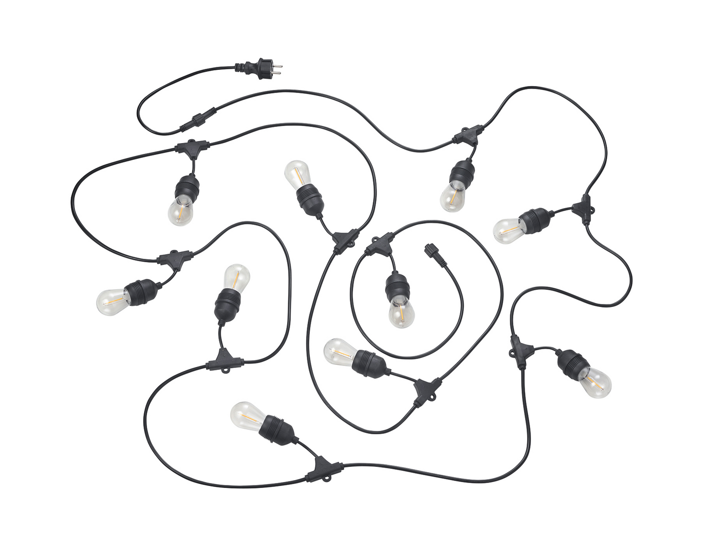 Valoketju TRIO Chain 10xE27 6,5m musta