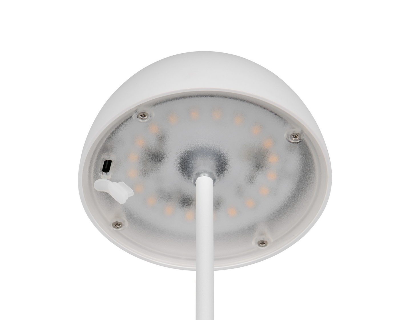 Ulkopöytävalaisin TRIO Ortiz led mattavalkoinen ladattava