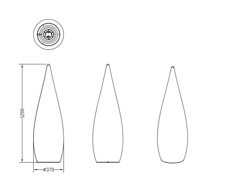 Ulkolattiavalaisin TRIO Palmas led 120cm valkoinen RGBW