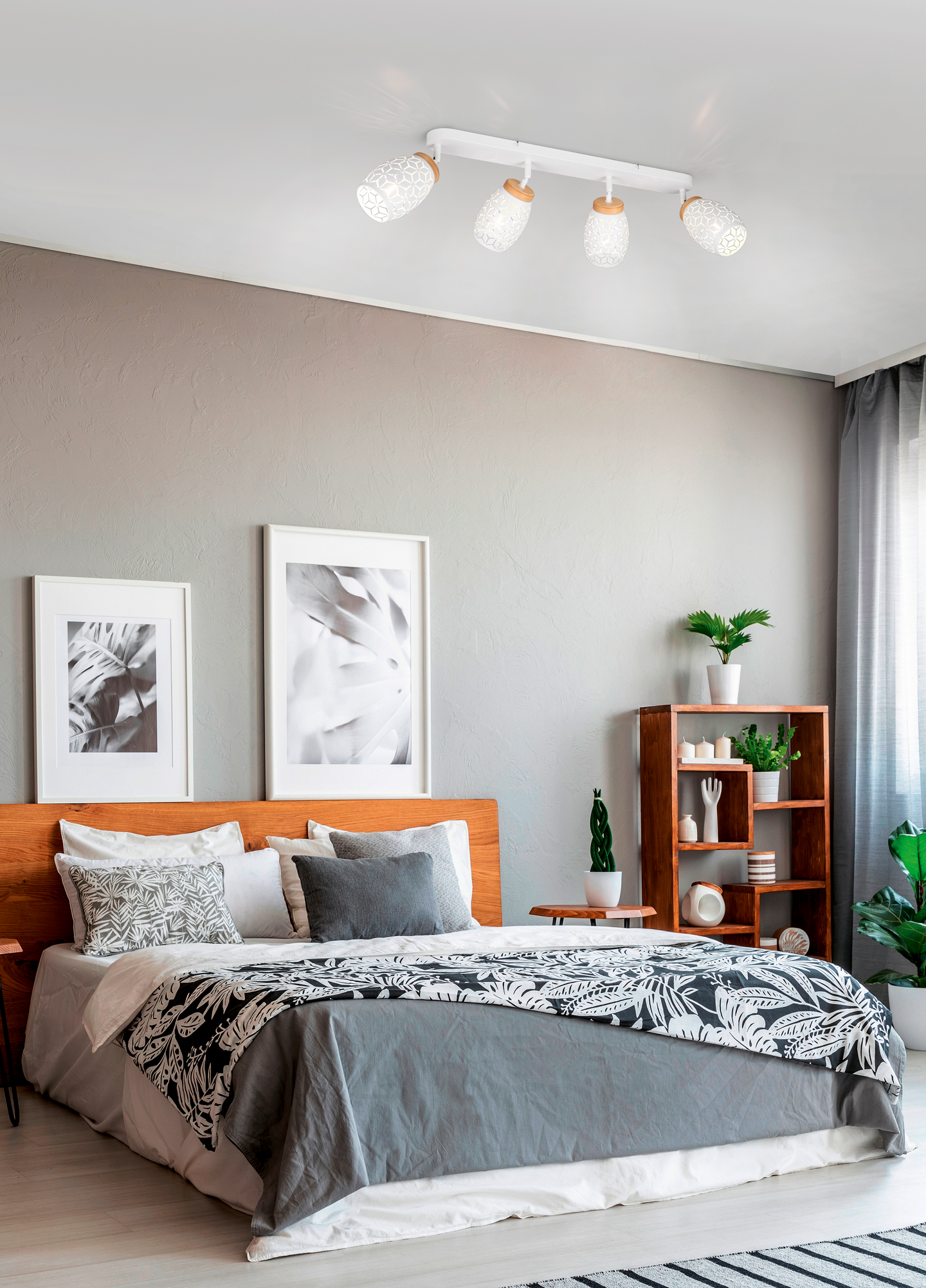 Spotti TRIO Bidar E14 4-osainen mattavalkoinen