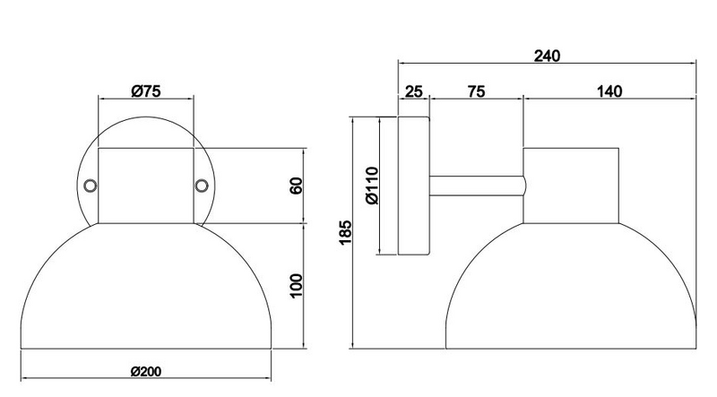 Ulkoseinävalaisin TRIO Elbe E27 vihreä