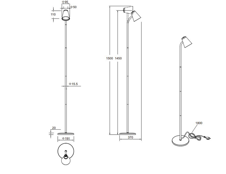 Lattiavalaisin TRIO Pongo led 4,5W 500lm lämmin beige