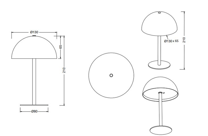 Pöytävalaisin TRIO Munoz led mattavalkoinen ladattava
