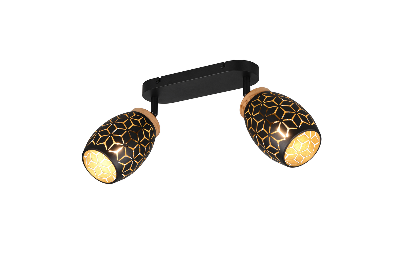 Spotti TRIO Bidar E14 2-osainen mattamusta/kulta