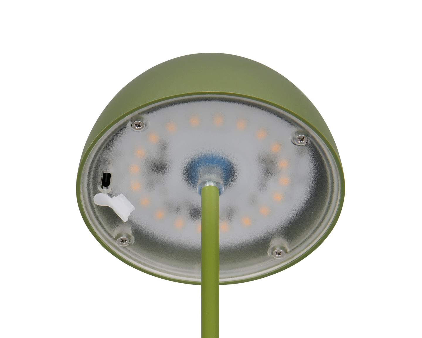 Ulkopöytävalaisin TRIO Ortiz led vihreä ladattava