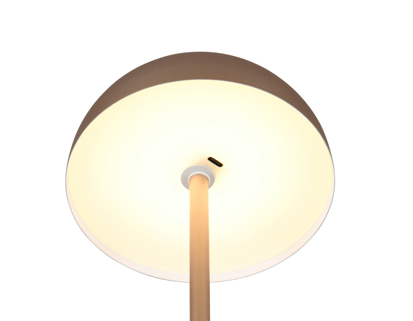 Pöytävalaisin TRIO Munoz led kahvinruskea ladattava