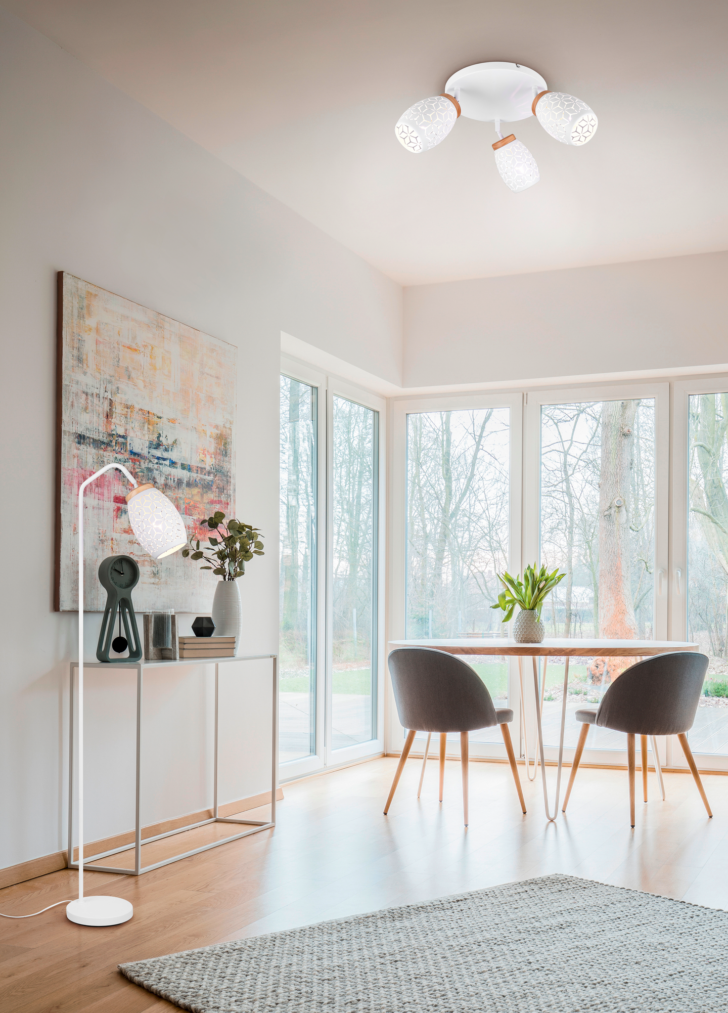 Spotti TRIO Bidar E14 3-osainen mattavalkoinen