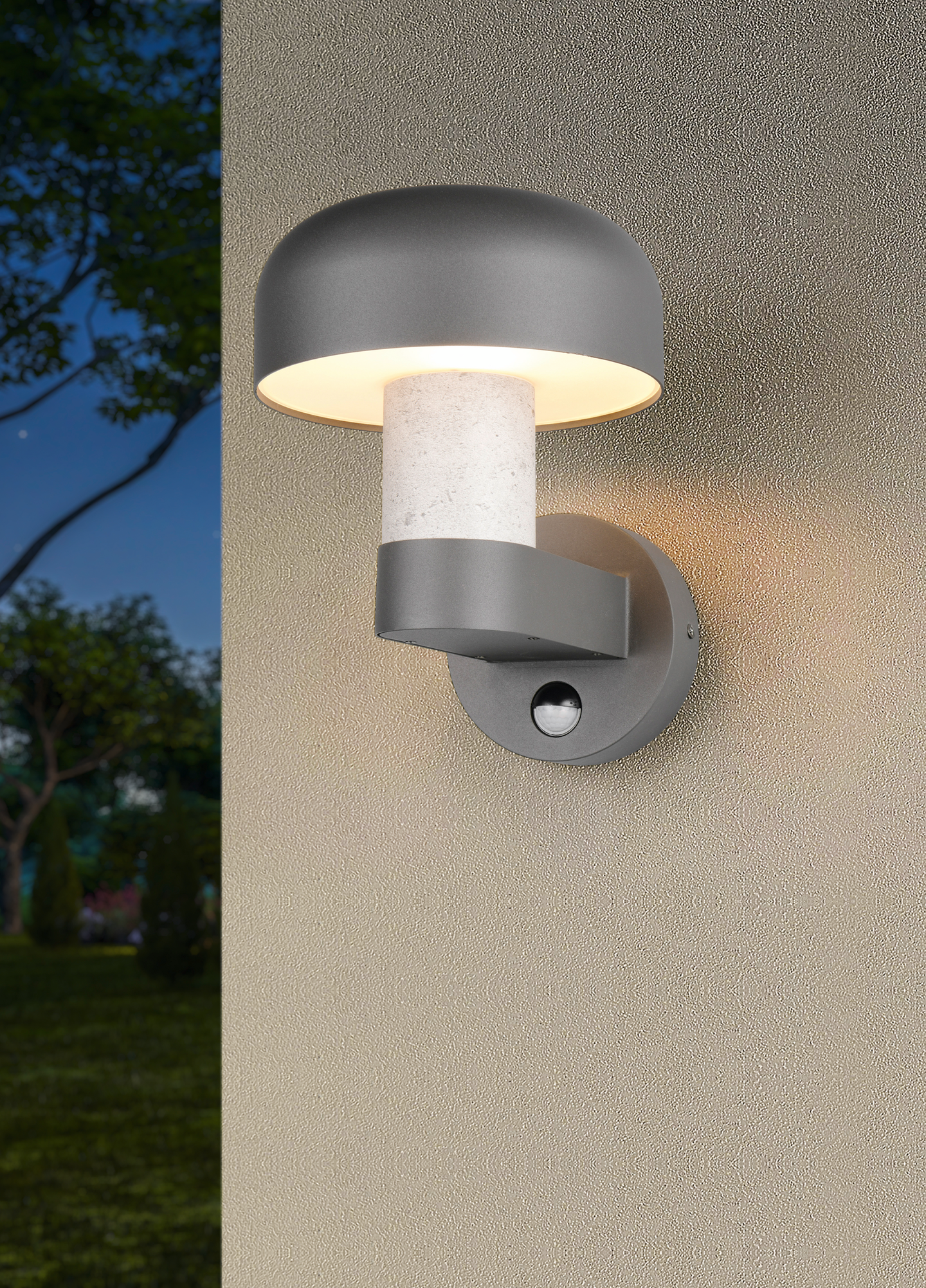 Ulkoseinävalaisin TRIO Fraser E27 antrasiitti/betonijäljitelmä