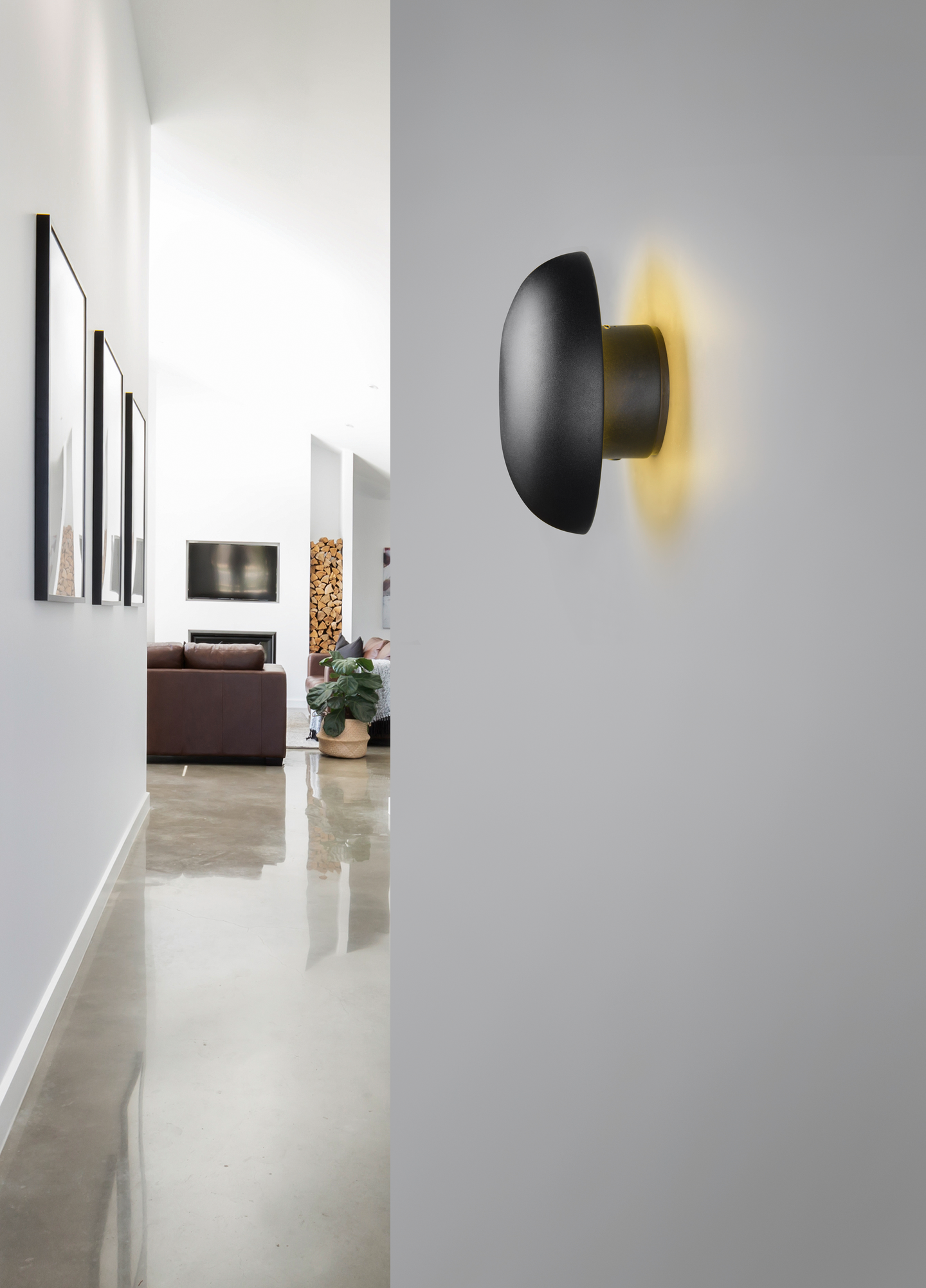 Seinävalaisin TRIO Davey led mattamusta ladattava