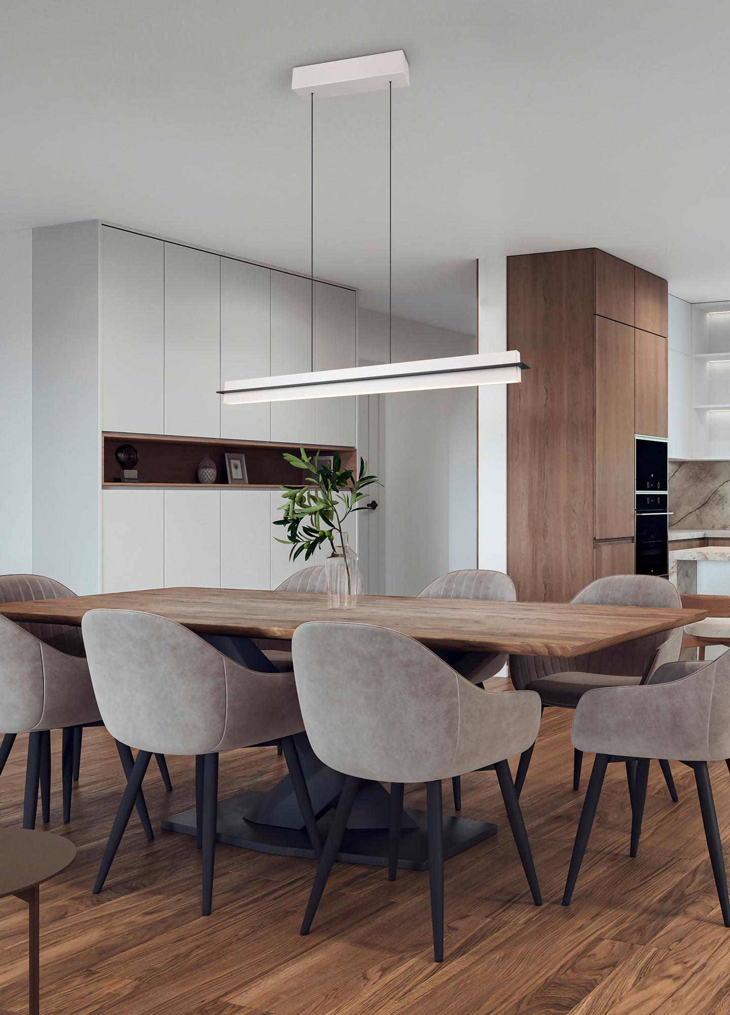 Riippuvalaisin TRIO Emerson led 22W 2500lm lämmin harmaa