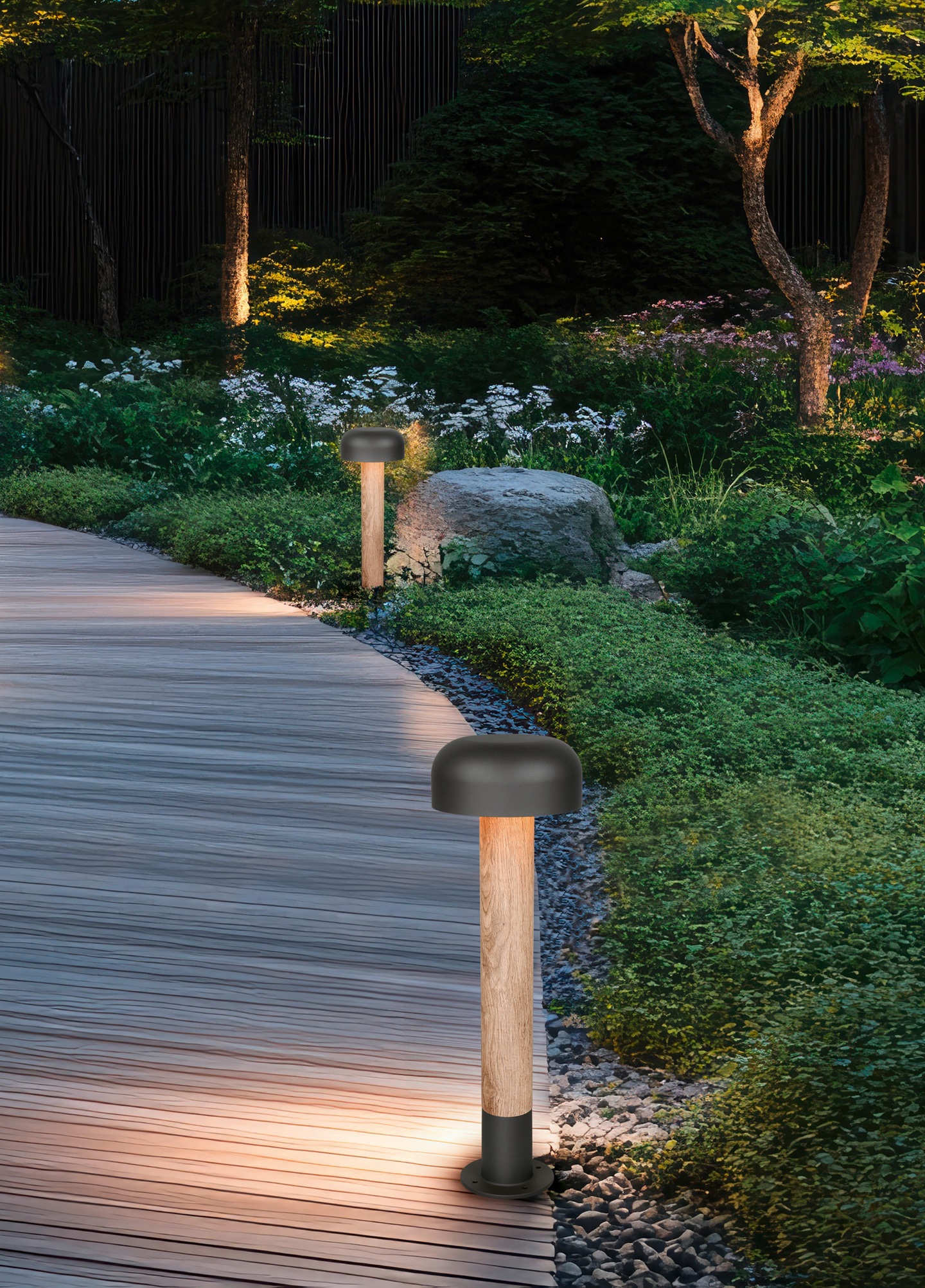 Ulkoylväsvalaisin TRIO Fraser E27 54cm antrasiitti/betonijäljitelmä