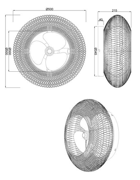 Tuuletinkattovalaisin TRIO Lillesand 4xE27 ruskea/paperinaru