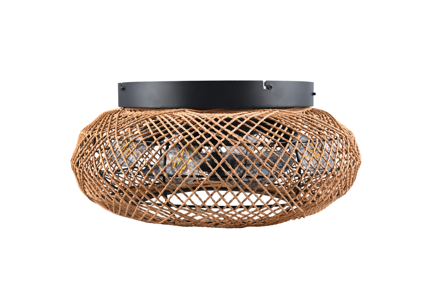 Tuuletinkattovalaisin TRIO Lillesand 4xE27 ruskea/paperinaru