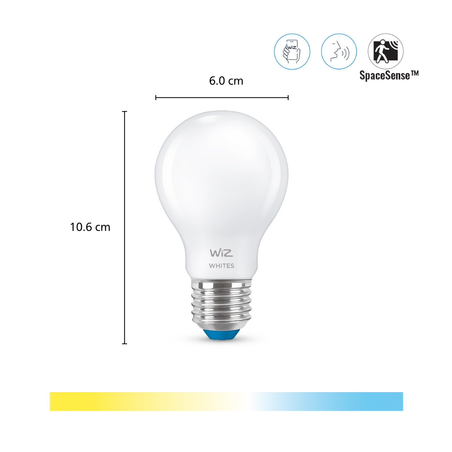 Led-lamppu WiZ WI-FI 7W E27 A60 927-65 TW HUURRE