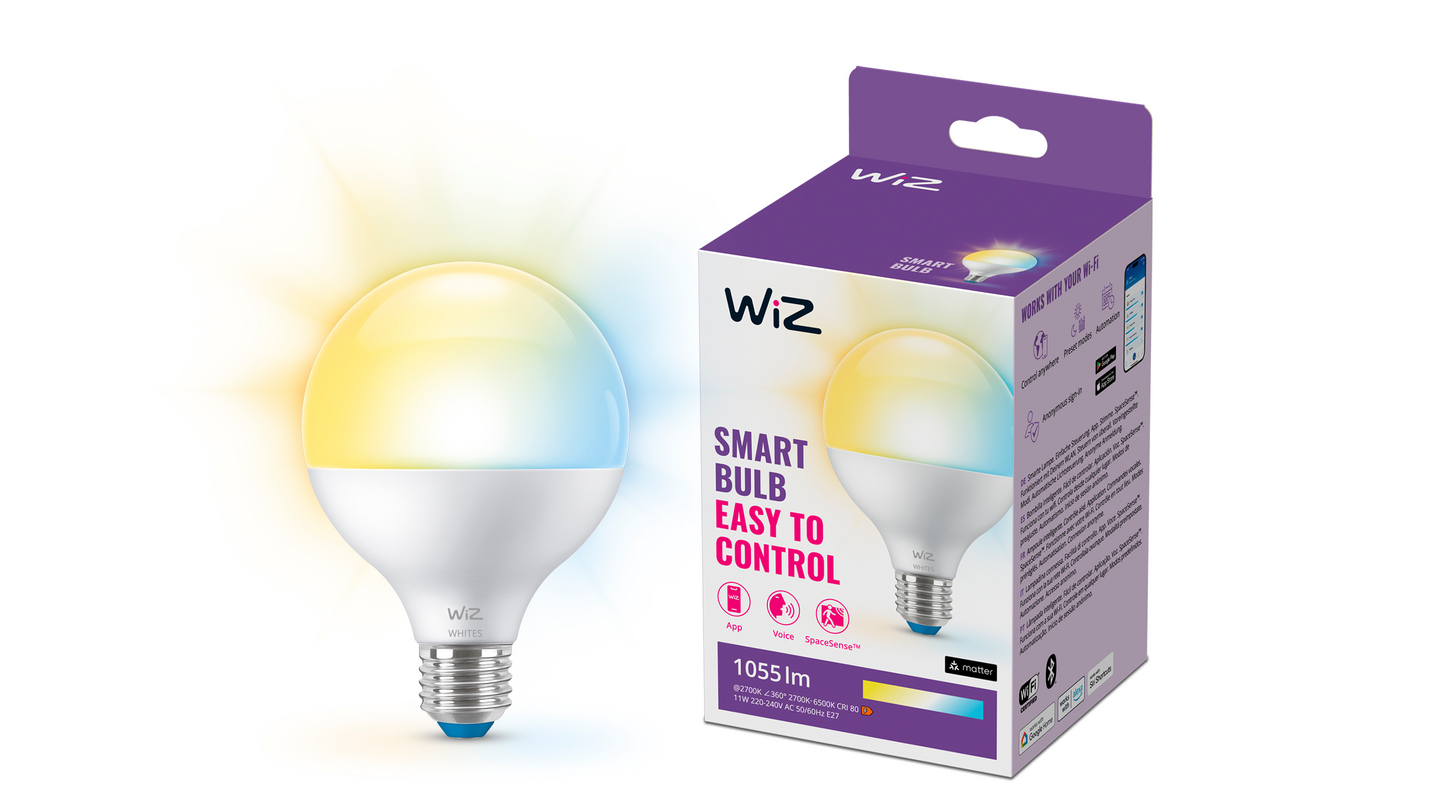 Led-lamppu WiZ Wi-Fi BLE G95 1055lm E27 2700-6500K TW