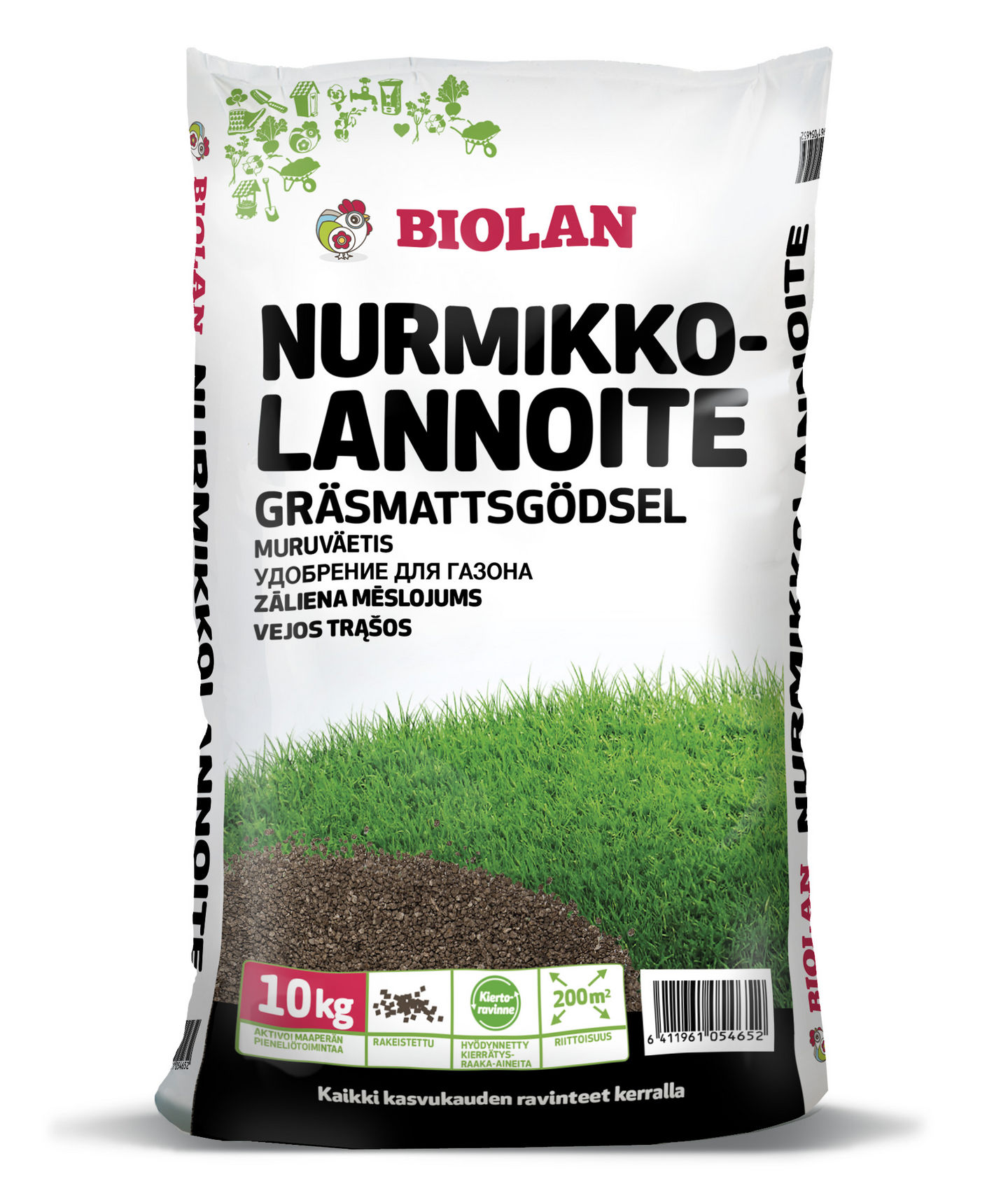 Nurmikkolannoite Biolan 10kg