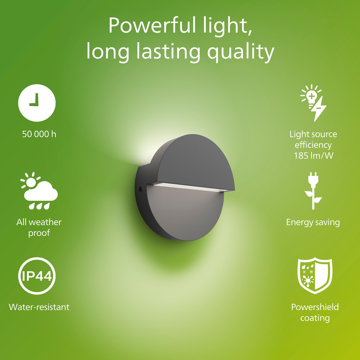 Ulkoseinävalaisin Philips Valor UE 2x4,3W 180x60x180mm 2700K 800lm antrasiitti